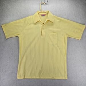 Vtg Carina Ford Polo Shirt Mens M Disco Shine USA 70s Johnny Collar Point